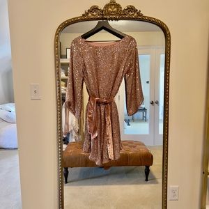 Anthropologie sequin dress 3/4 sleeves